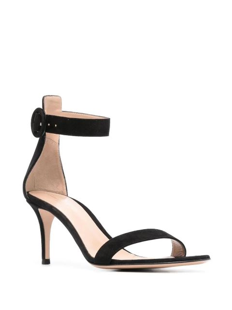 Gianvito Rossi Portofino 70mm suede sandals - Black - zdjęcie produktu nr 2