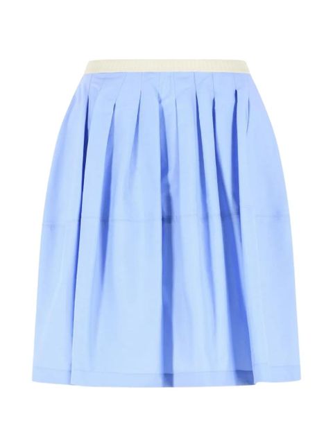 Marni pleated cotton mini skirt - Blue - zdjęcie produktu nr 1