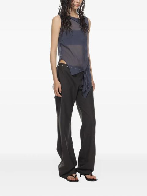 Paloma Wool asymmetric silk top - Blue