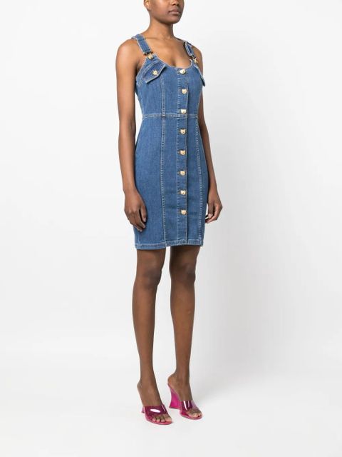 Moschino button-up denim minidress - Blue