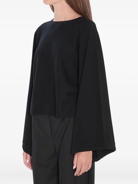 Max Mara Frais batwing gathered-cuff sweater - Black - zdjęcie produktu nr 2
