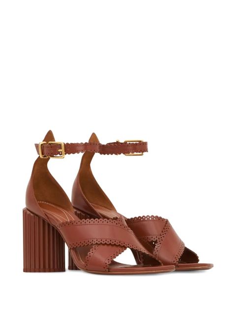 ZIMMERMANN 85mm Eddie leather sandals - Brown