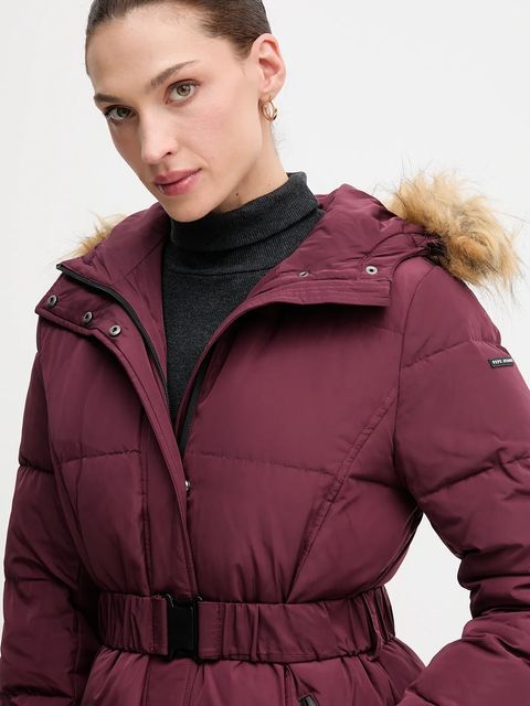 Pepe Jeans kurtka kolor bordowy zimowa PL4024336