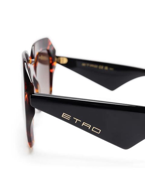 ETRO geometric-frame sunglasses - Brown
