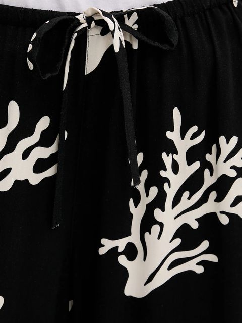 United Colors of Benetton spodnie damskie kolor czarny szerokie high waist 4QYZ5F00D