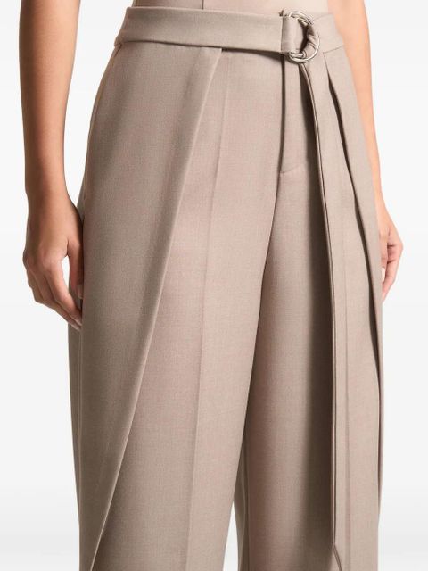 Manière De Voir D-ring pleated tailored trousers - Neutrals