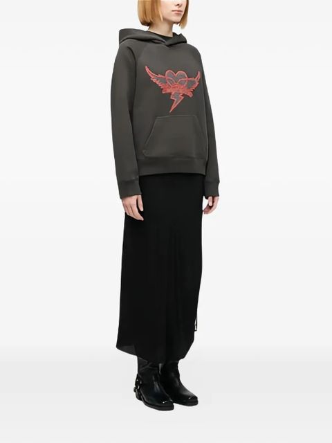 Zadig&Voltaire Georgy heart wings strass hoodie - Grey - zdjęcie produktu nr 2