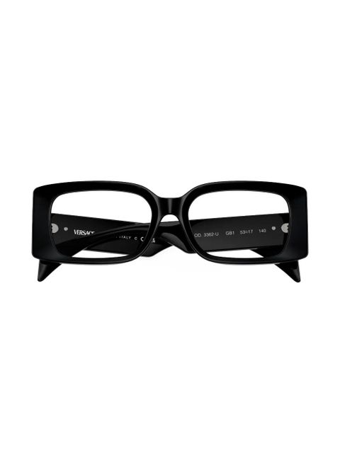 Versace Eyewear Medusa-plaque rectangle-frame glasses - Black
