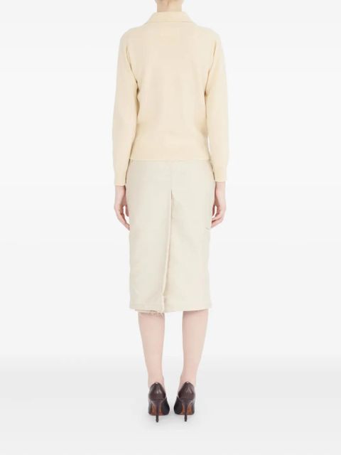 Maison Margiela virgin wool polo shirt - Neutrals