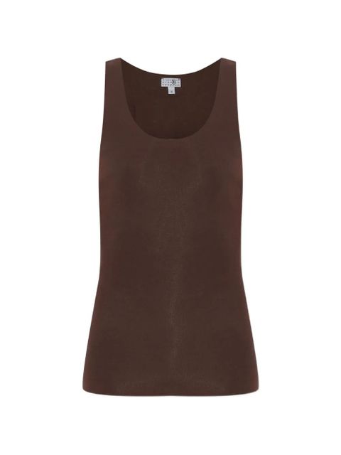MM6 Maison Margiela scoop-neck tank top - Brown - zdjęcie produktu nr 1