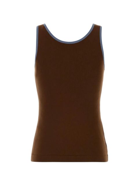 Prada contrast trim tank top - Brown - zdjęcie produktu nr 2
