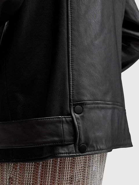 AllSaints kurtka skórzana BILLIE damska kolor czarny przejściowa W091LB