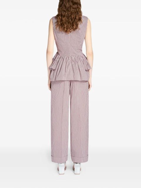 DRIES VAN NOTEN ruffled peplum top - Neutrals