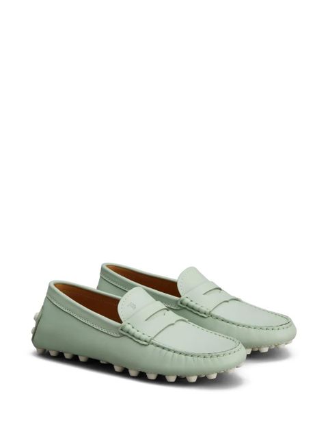 Tod's pebble-detail leather loafers - Green - zdjęcie produktu nr 2