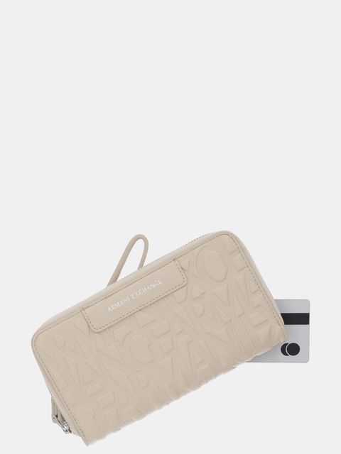 Armani Exchange portfel damski kolor beżowy XW001606 AF15774 - zdjęcie produktu nr 2