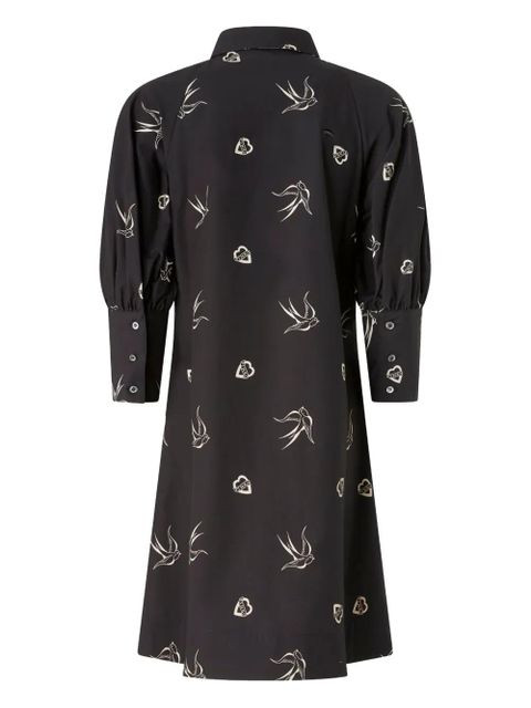 PINKO puff-sleeve shirt dress - Black - zdjęcie produktu nr 2