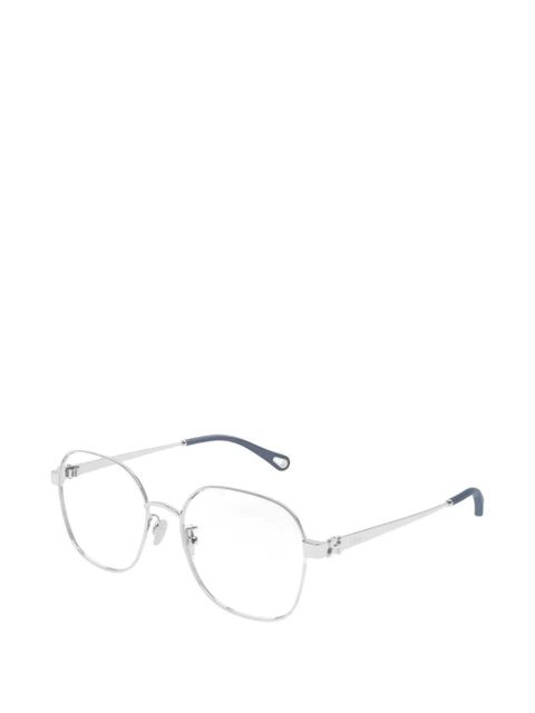 Chloé Eyewear geometric metal glasses - Silver - zdjęcie produktu nr 2