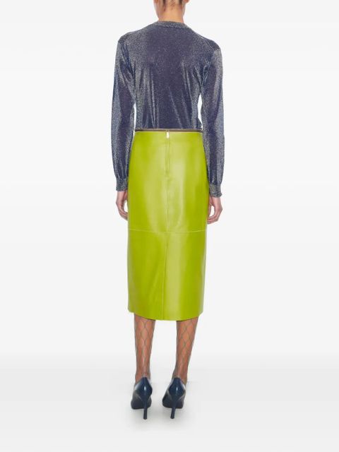 Tory Burch metallic V-neck sweater - Blue