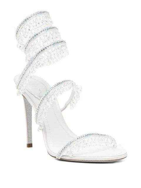 René Caovilla 105mm Chandelier sandals - White