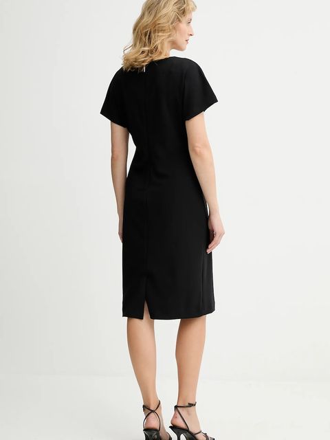 Calvin Klein sukienka kolor czarny midi prosta LV044D064G