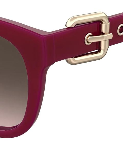 Moschino square-buckle sunglasses - Red