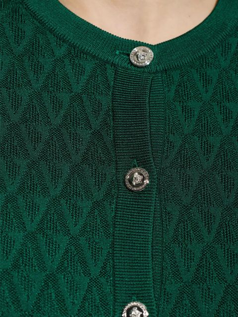 Versace buttoned crew-neck cardigan - Green - zdjęcie produktu nr 2