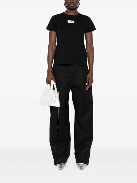 MM6 Maison Margiela numbers-patch cotton T-shirt - Black - zdjęcie produktu nr 2