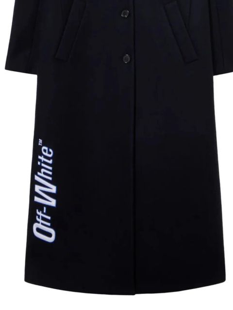 Off-White long wool coat - Blue - zdjęcie produktu nr 2