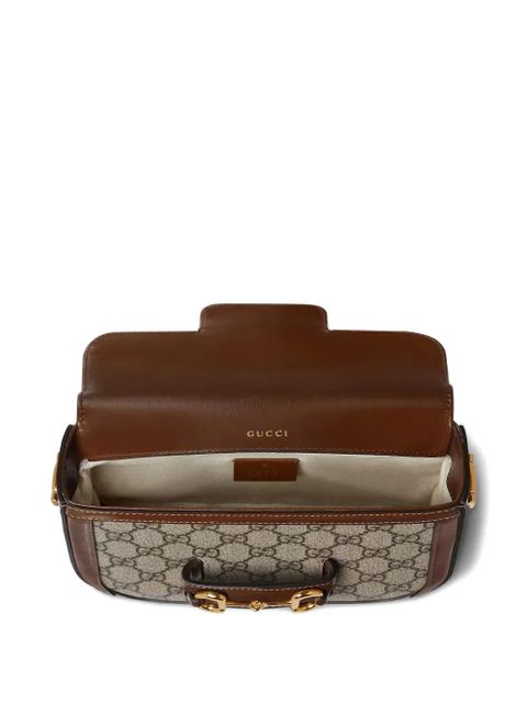 Gucci horsebit pattern shoulder bag - Neutrals