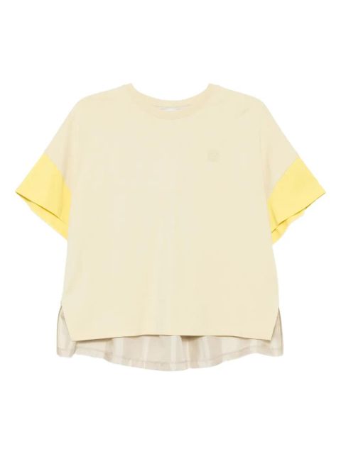 LOEWE logoed cotton and silk t-shirt - Yellow - zdjęcie produktu nr 1