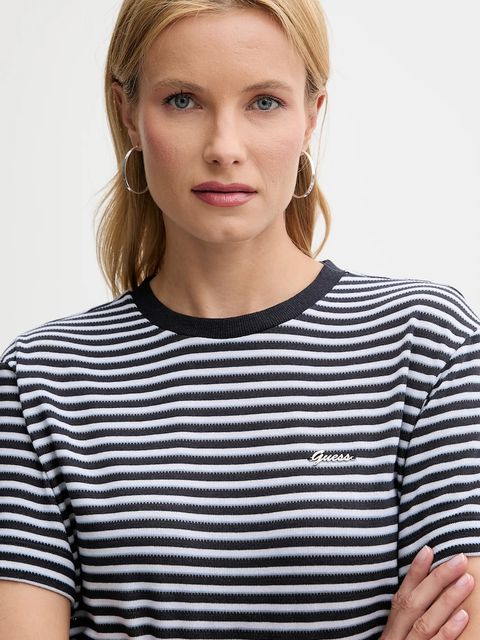 Guess t-shirt SARA damski kolor niebieski W5YP02 KCXL2