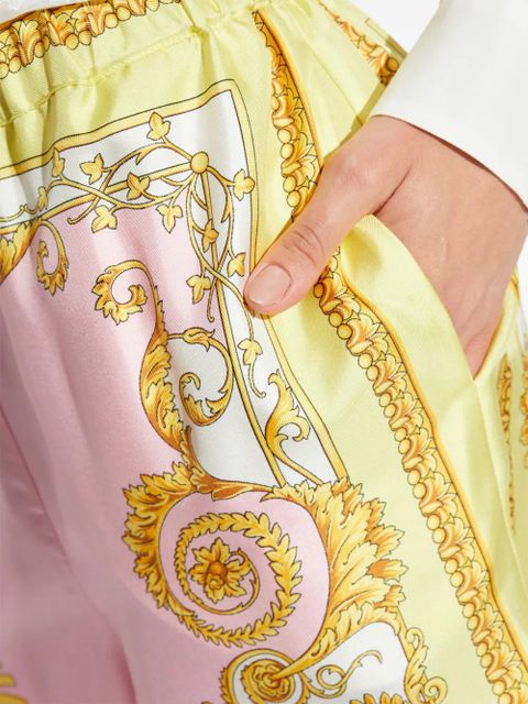 Versace barroco-printed trousers - Pink