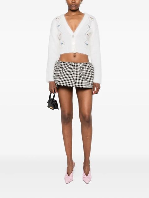 Alessandra Rich floral-embroidered cardigan - Neutrals - zdjęcie produktu nr 2