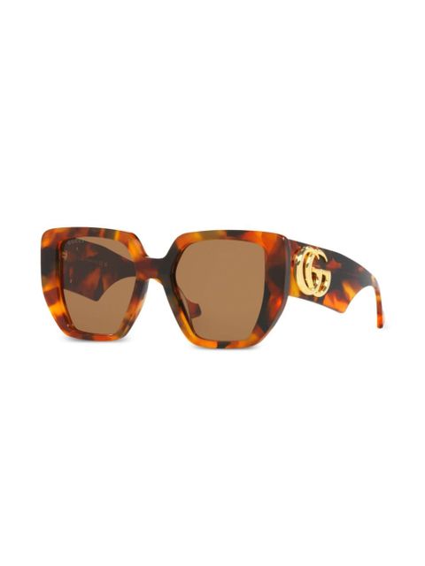 Gucci Eyewear tortoiseshell square-frame sunglasses - Brown - zdjęcie produktu nr 2