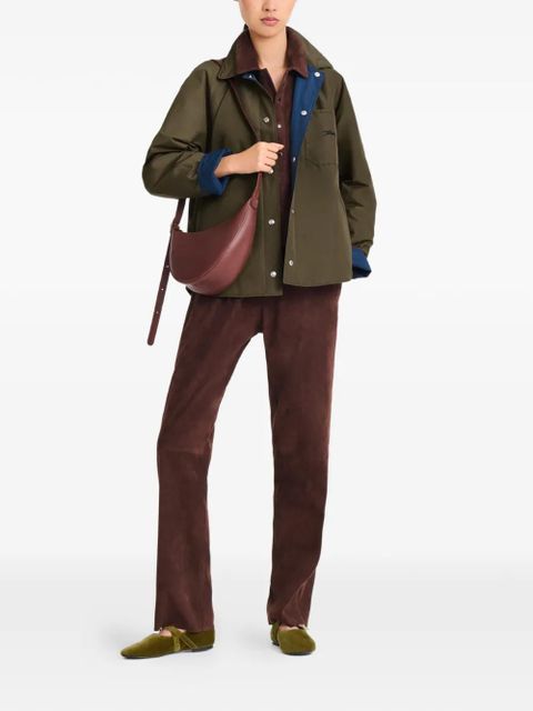 Longchamp small Le Foulonné grained-leather cross body bag - Brown