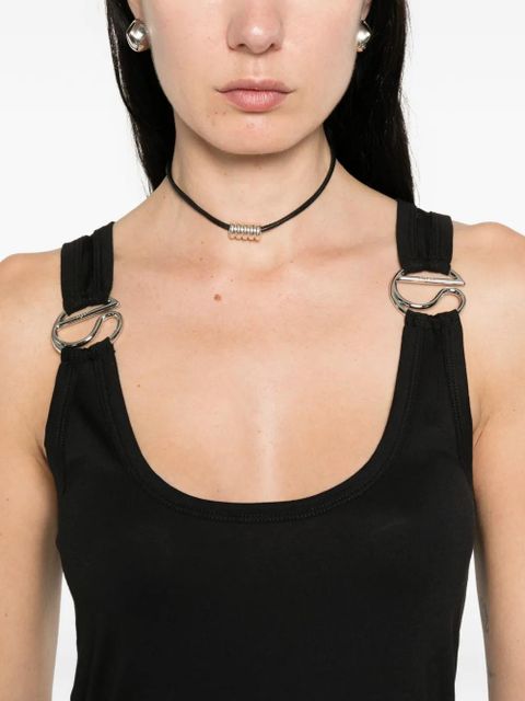 Coperni logo-appliqué mini dress - Black