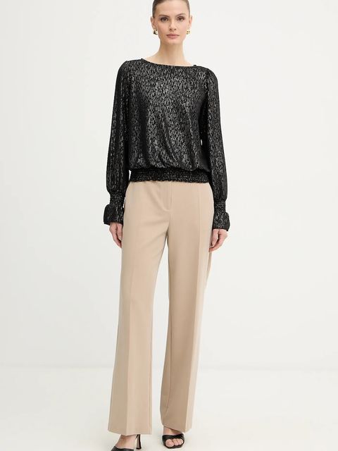 Morgan bluzka damska kolor czarny wzorzysta TIKA