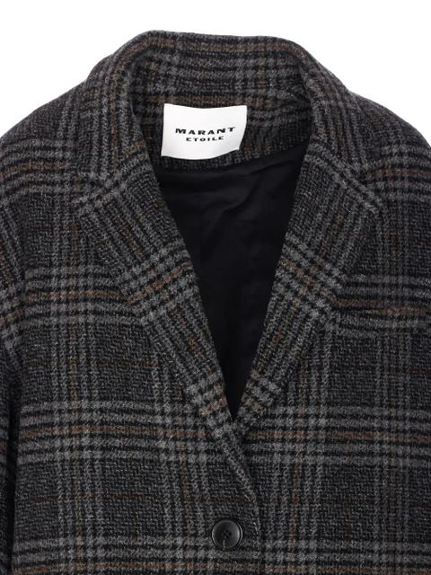 MARANT ÉTOILE checked wool single-breasted coat - Grey - zdjęcie produktu nr 2