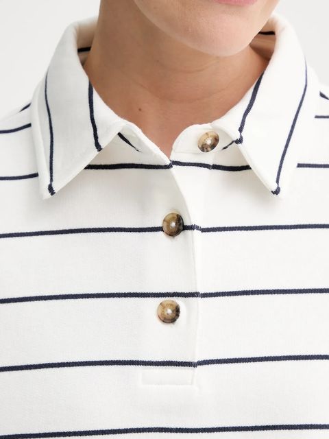 Marc O'Polo bluza bawełniana damska kolor biały wzorzysta 5000007098