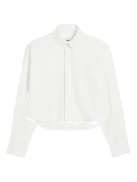AMI Paris Ami de Coeur cropped shirt - White - zdjęcie produktu nr 1