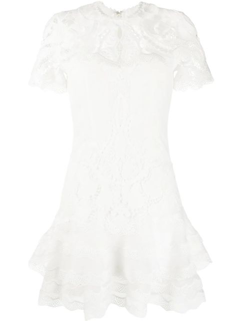 Simkhai lace-panelled crepe dress - White - zdjęcie produktu nr 1