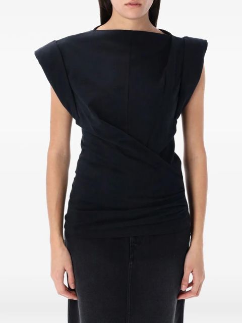 MARANT ÉTOILE Maisan draped top - Black - zdjęcie produktu nr 1