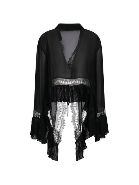 Blumarine Georgette lace blouse - Black - zdjęcie produktu nr 2