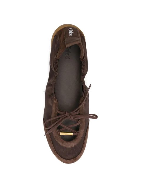 Chloé Kick lace-up sneakerina - Brown