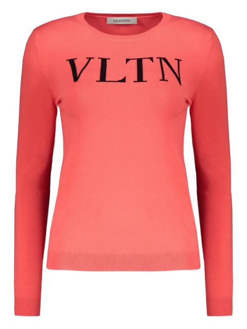 Valentino Garavani logo crew-neck long-sleeve T-shirt - Orange - zdjęcie produktu nr 1