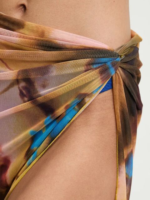 Answear.LAB spódnica plażowa kolor żółty