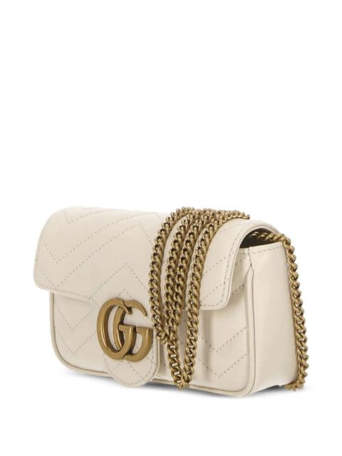 Gucci super mini GG Marmont shoulder bag - White