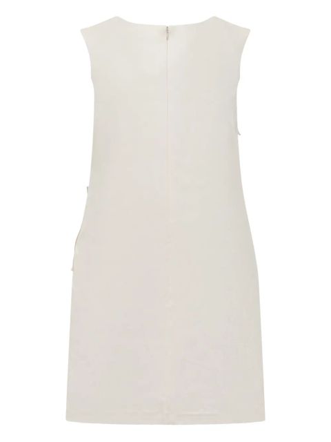 Self-Portrait satin mini dress - Neutrals