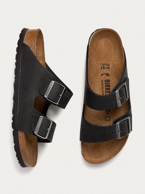 Birkenstock klapki nubukowe Arizona kolor czarny 552113 - zdjęcie produktu nr 2