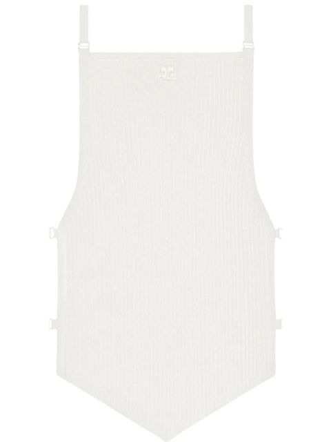 Courrèges ribbed-knit crop top - White - zdjęcie produktu nr 1